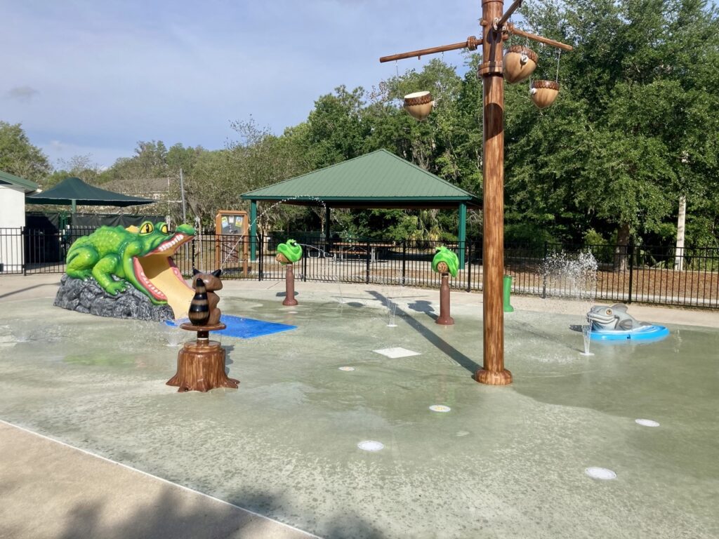 cyprus forest splash pad in dunedin