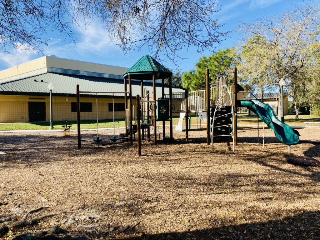 playground outside the clearwater countryside library