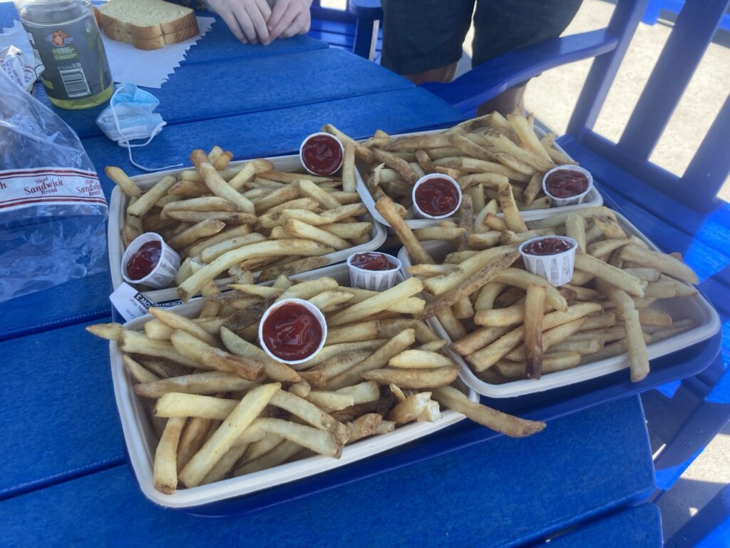 fries from the cafe at Kennedy Space Center