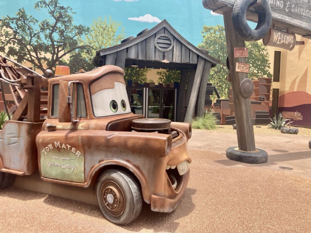 Mater statue at Disney's art of animation hotel