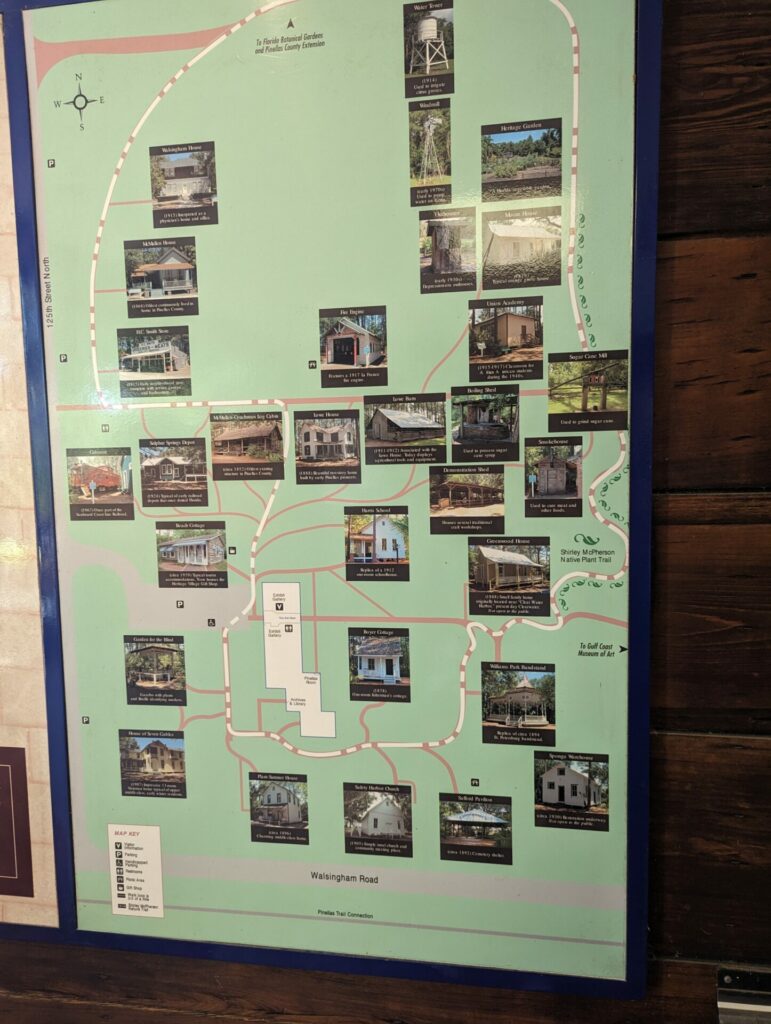 Picture of the map sign of Heritage Village in Largo FL