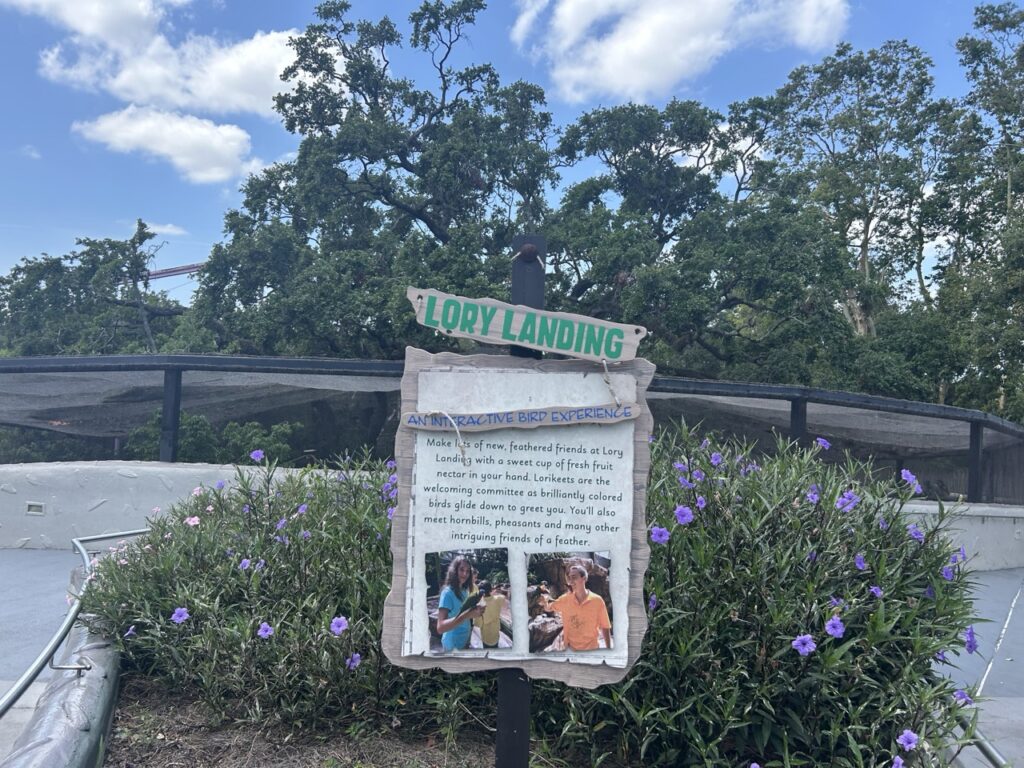 lory landing sign at busch gardens tampa