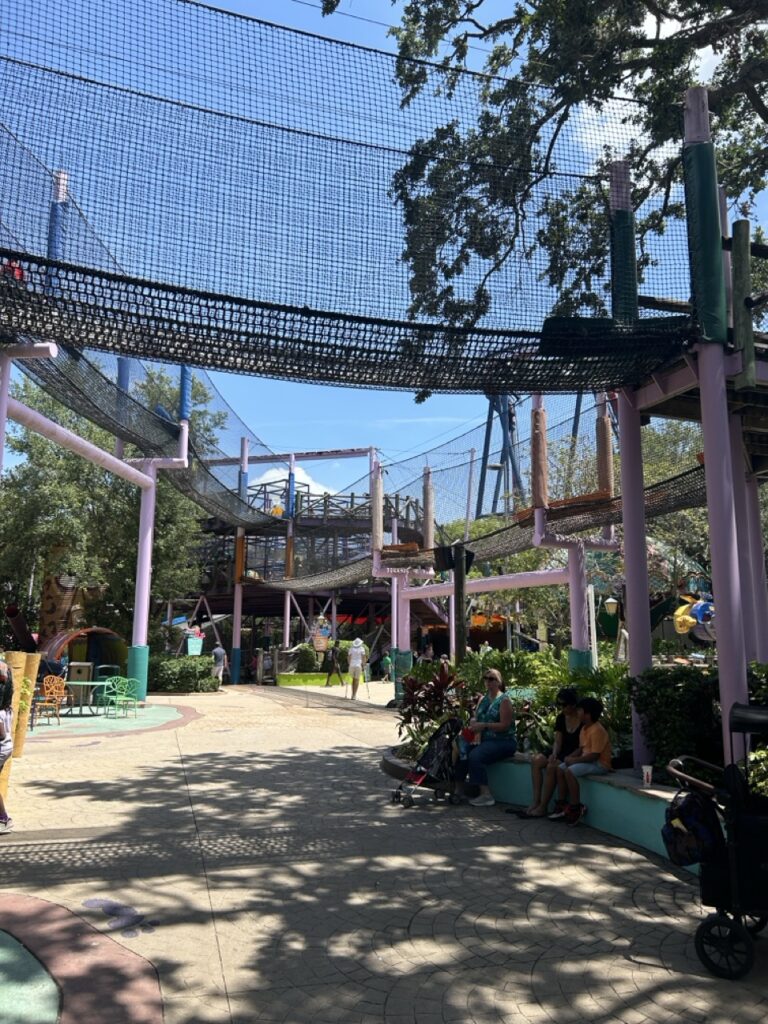 rope bridges in the kids area of busch gardens tampa
