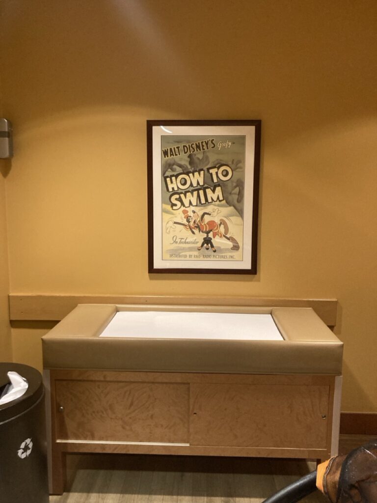 changing table at the baby center at hollywood studios